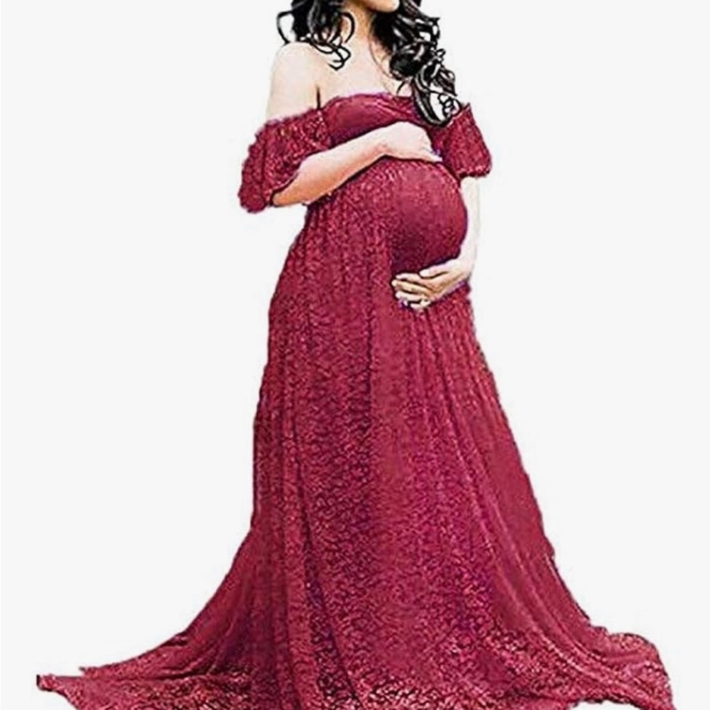 GUC Small Burgundy Maternity Gown